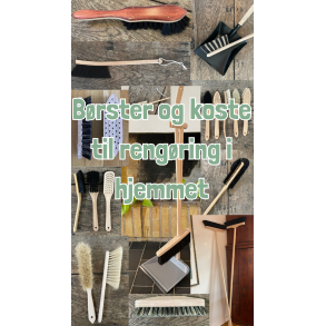 Børste og koste til rengøring i hjemmet