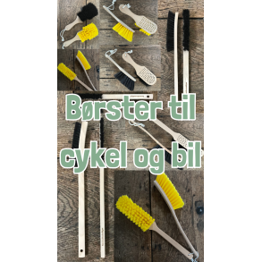 Børster til cykel og bil